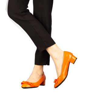 Női cipő, Turni női narancssárga műbőr magassarkú cipő - Kalapod.hu